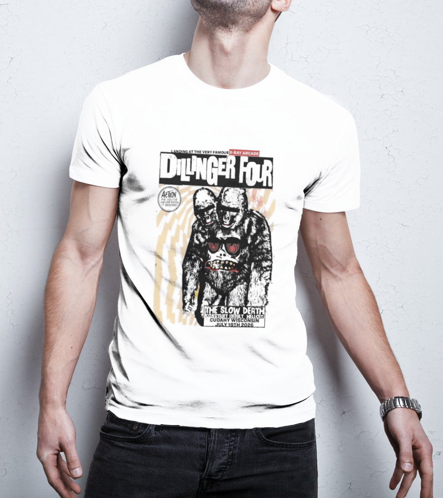 Dillinger Four X Ray Arcade The Slow Death 07 19 2026 Cudahy WI T-Shirt