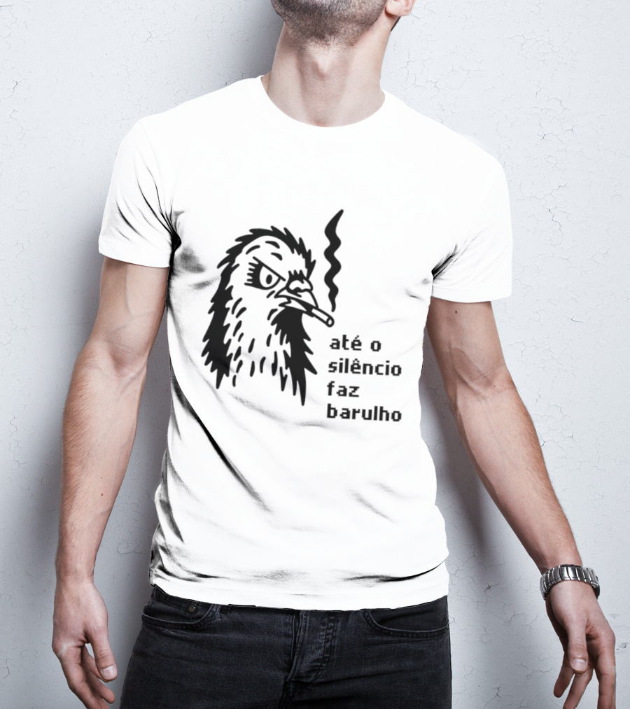 Eagle Smoking Até O Silêncio Faz Barulho T-Shirt