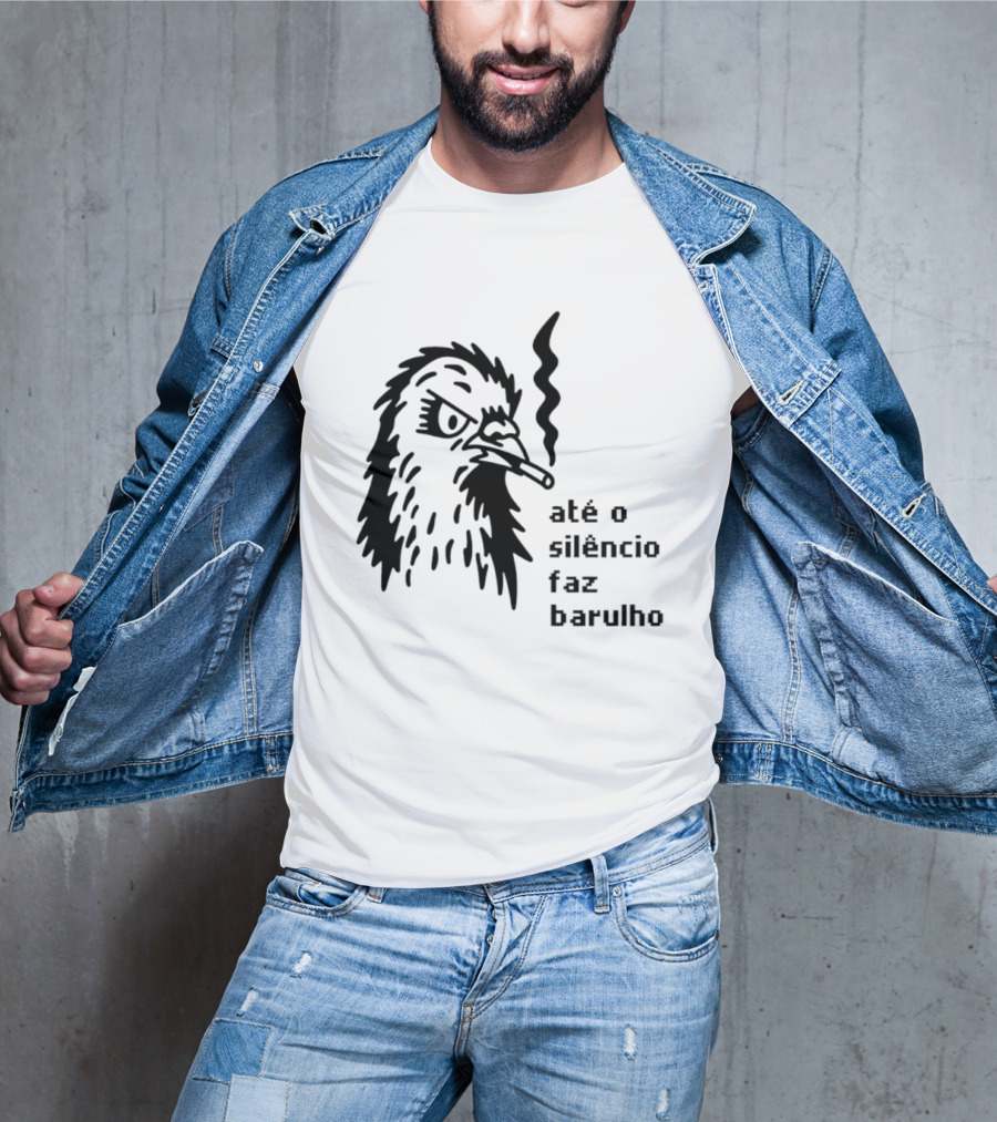 Eagle Smoking Até O Silêncio Faz Barulho T-Shirt