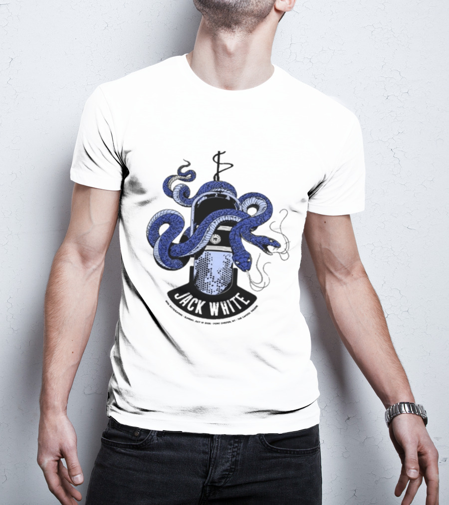 Jack White Chester New York 2026 Event Snake Wrapped Microphone T-Shirt