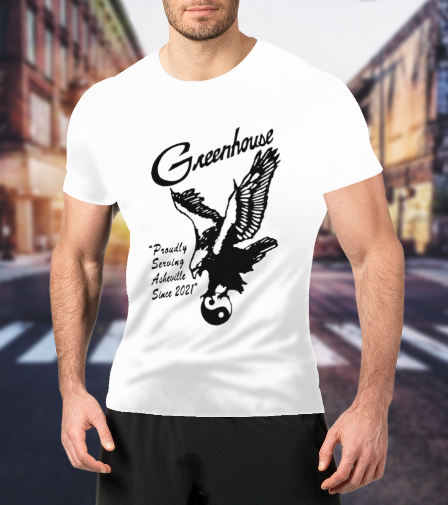 Greenhouse Proudly Serving Asheville Since 2021 Eagle Motif T-Shirt
