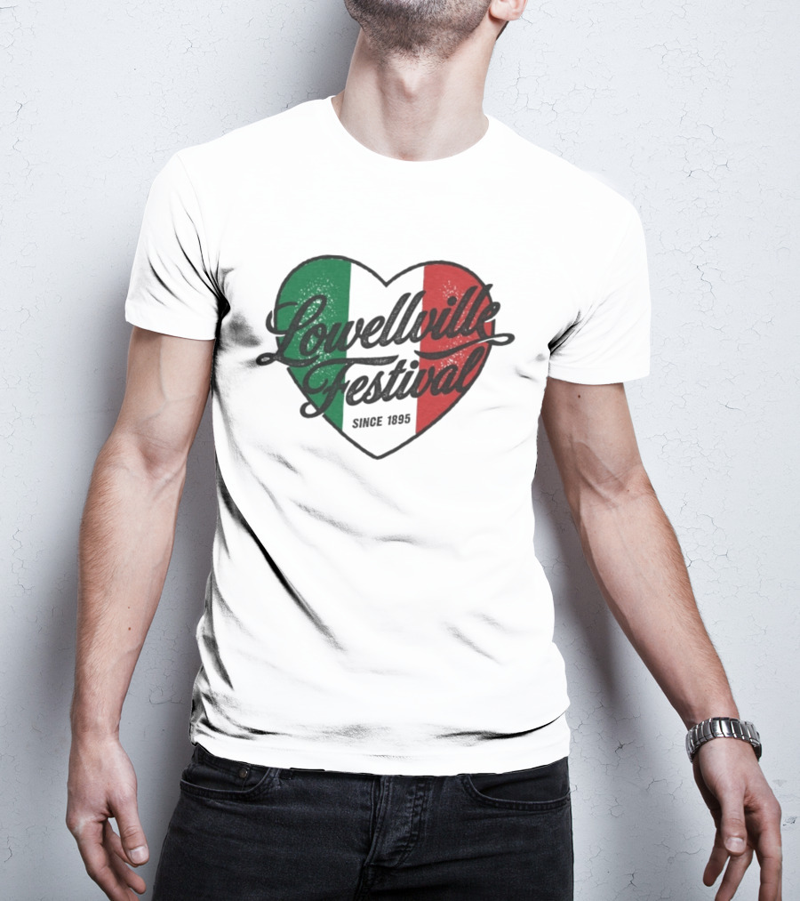 Lowellville Festival Heart Italian Colors Since 1895 T-Shirt