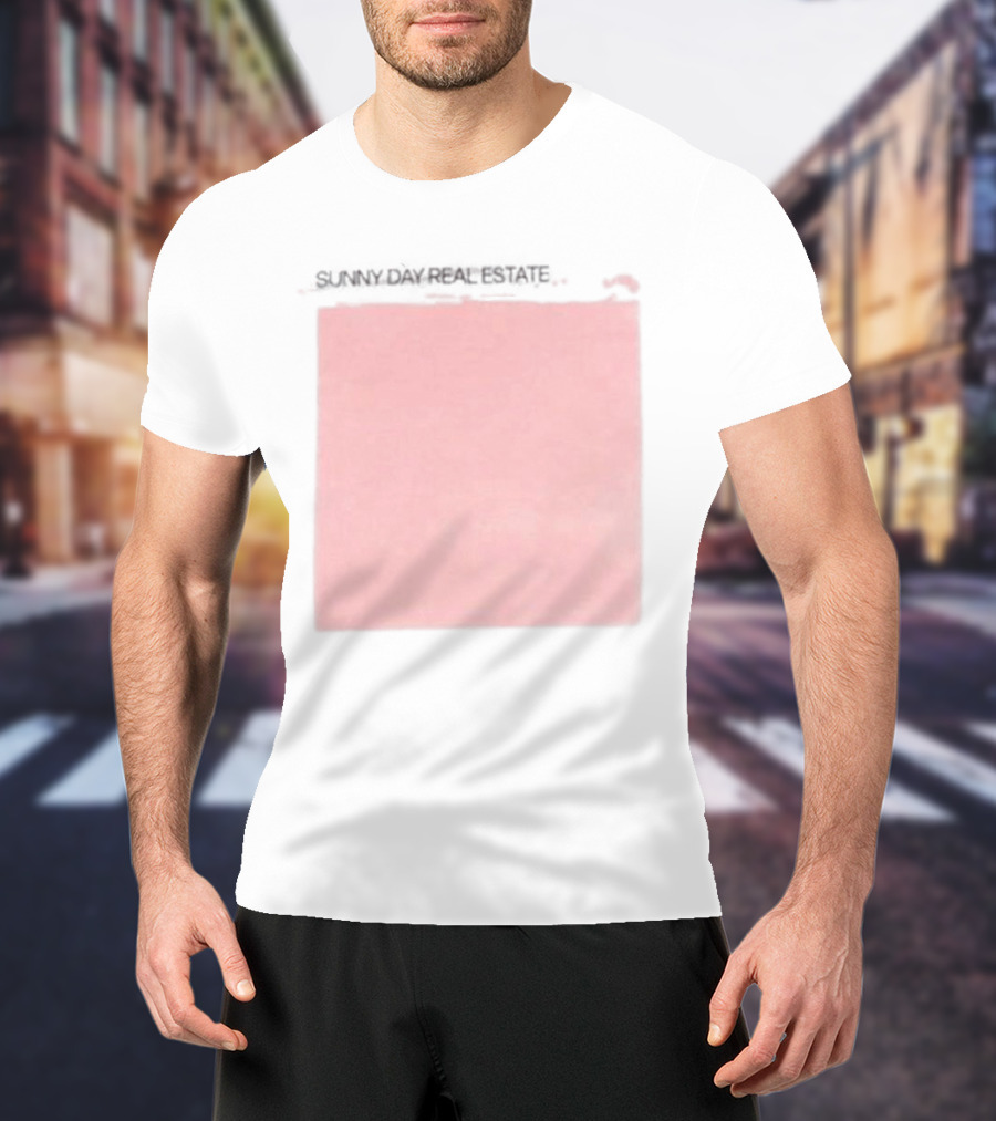 Sunny Day Real Estate LP2 Pink Album Art And Gray Watermark T-Shirt