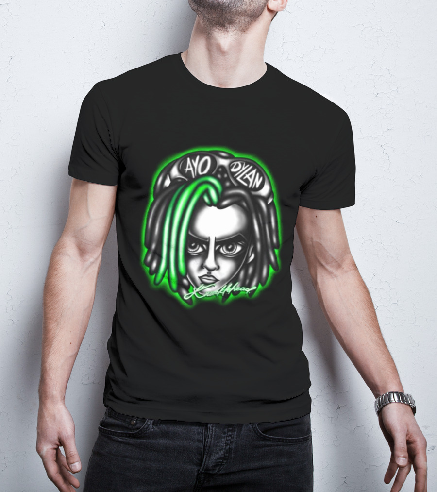 Ayo Dylan Head Ayodylan Knottyhead Green Glow T-Shirt
