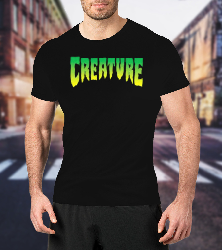 Bingo Store Creature Mens Green Yellow Gradient T-Shirt