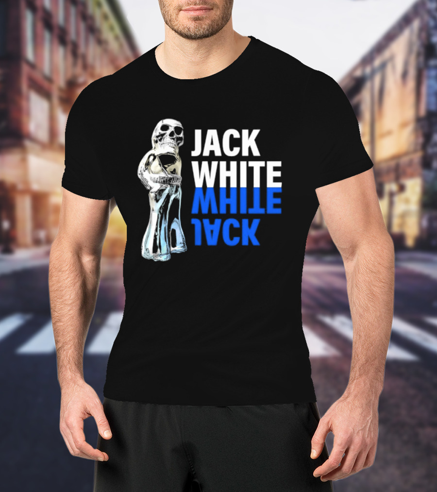 Jack White Rock Musician Skull Reflection T-Shirt