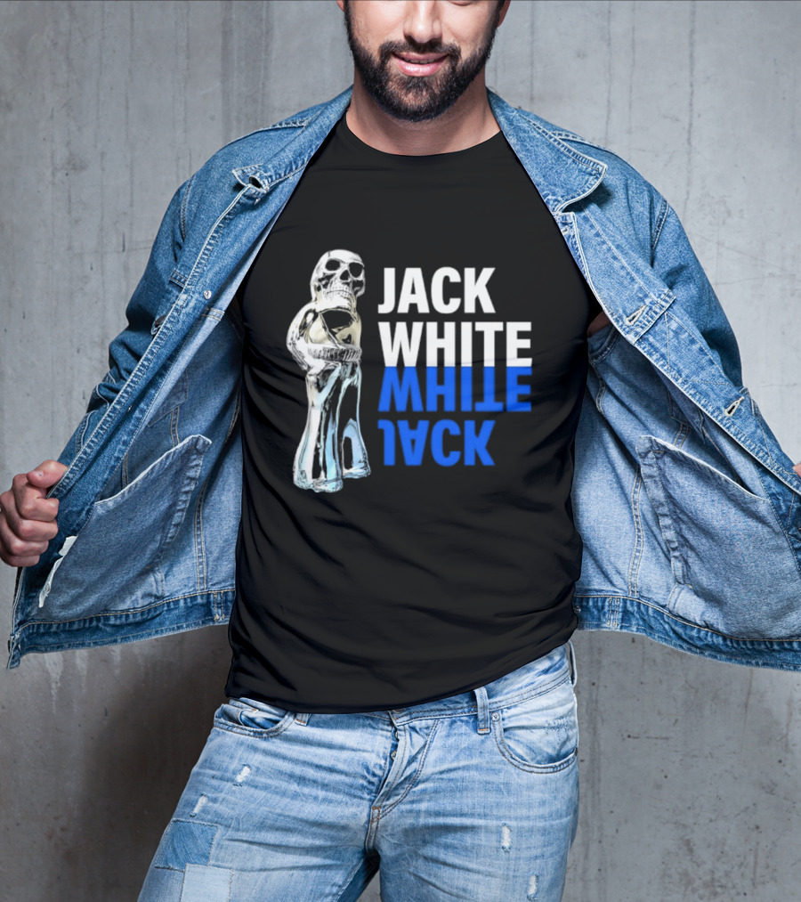 Jack White Rock Musician Skull Reflection T-Shirt
