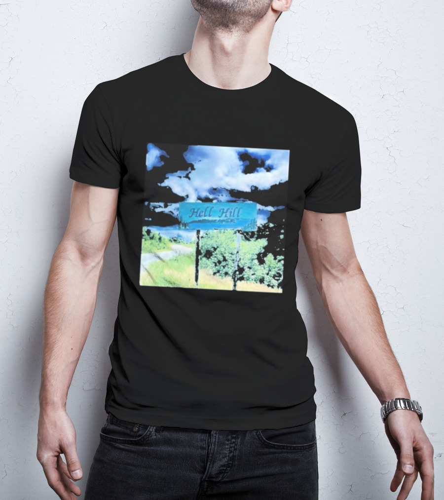 Elita Harkov Hell Hill Scenic Road Sign T-Shirt