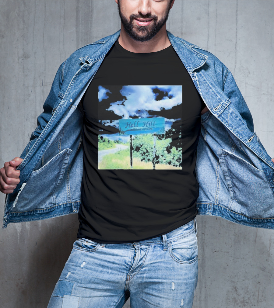 Elita Harkov Hell Hill Scenic Road Sign T-Shirt