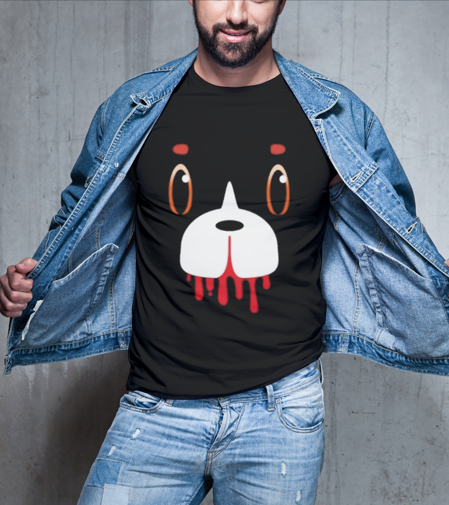 Final Space Mooncake Face Cartoon Character Dripping Red T-Shirt