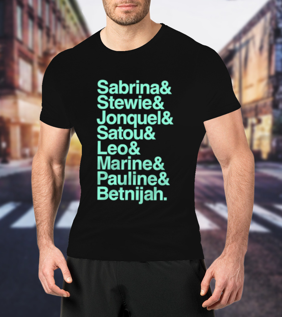 Sabrina Stewie Jonquel Satou Leo Marine Pauline Betnijah New York Liberty 2026 WNBA Players T-Shirt
