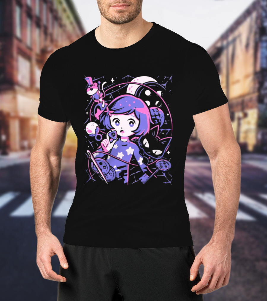 PixelEyeBat Moonlit Adventure Secret Portal Fantasy T-Shirt