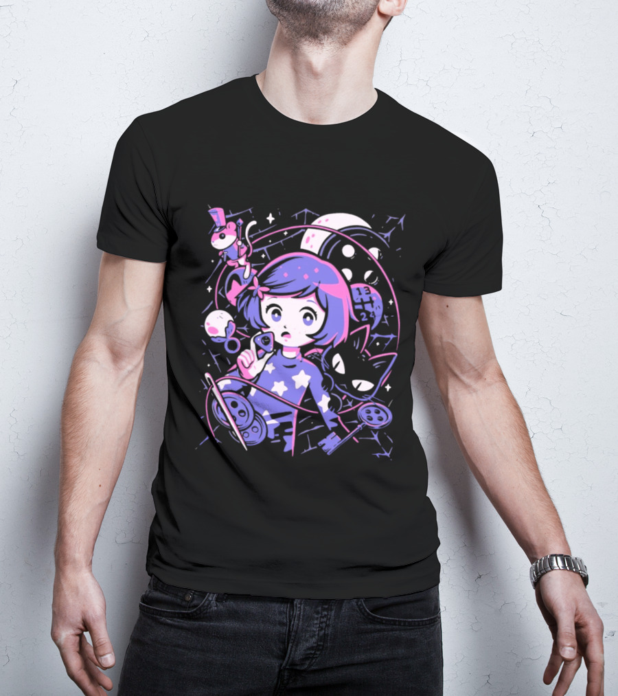 PixelEyeBat Moonlit Adventure Secret Portal Fantasy T-Shirt