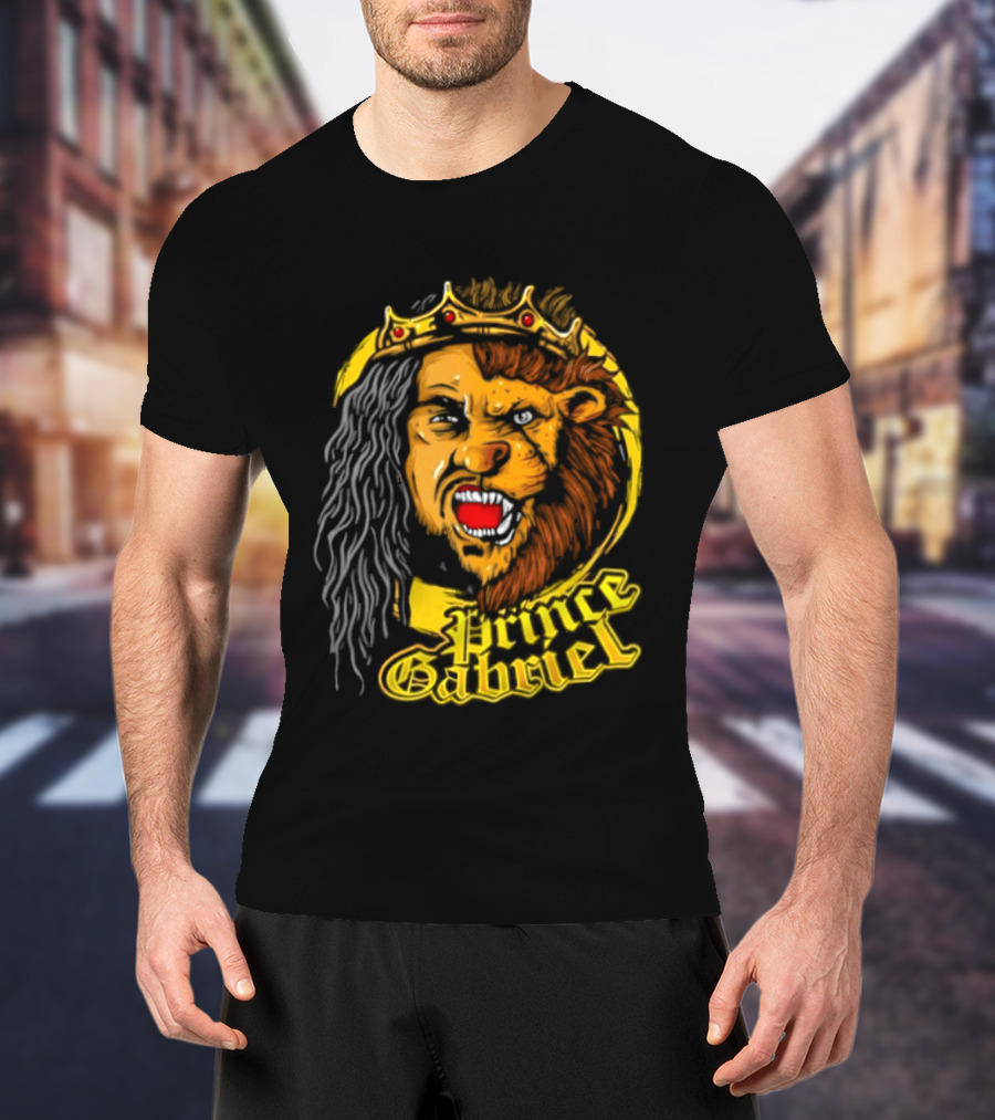 Prince Gabriel Regal Lion Face Crown Majesty T-Shirt