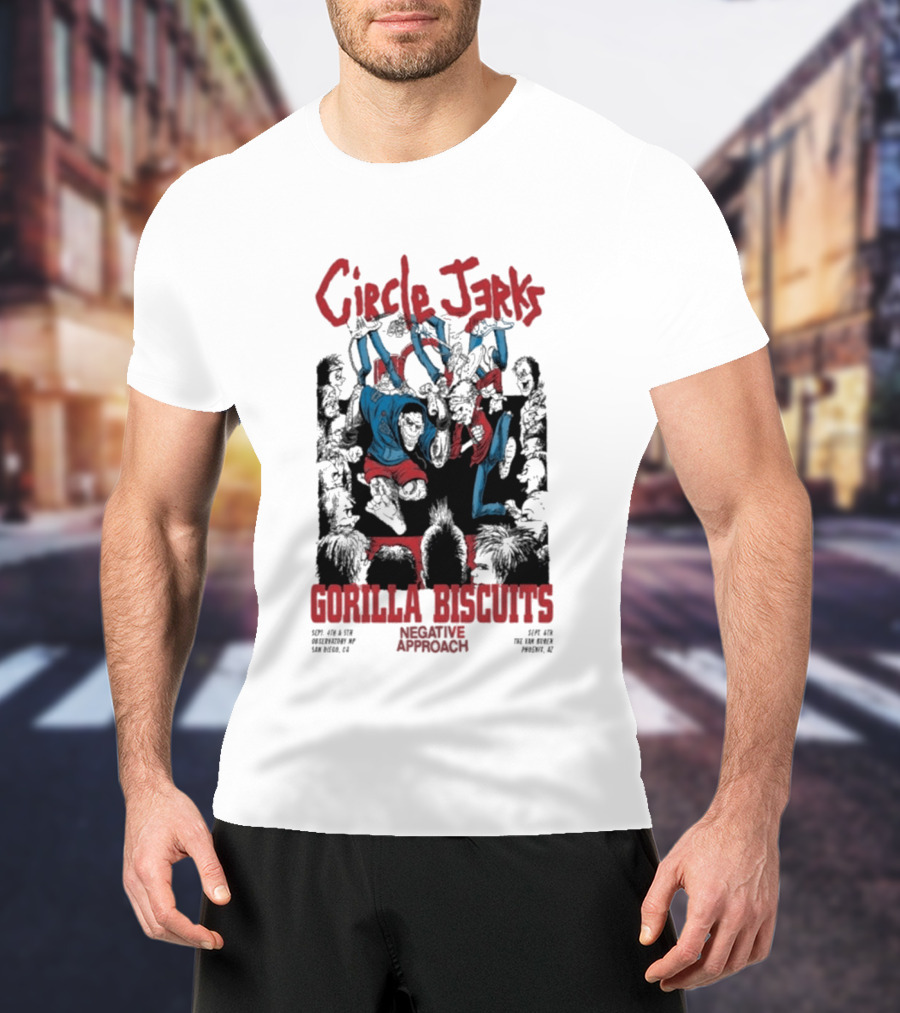 Circle Jerks Gorilla Biscuits Negative Approach San Diego CA September 4 5 2025 T-Shirt
