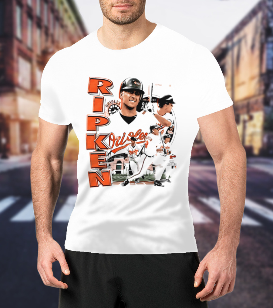 Ripken Baltimore Orioles MLB 2026 Collage Baseball Themed Fan Wear T-Shirt