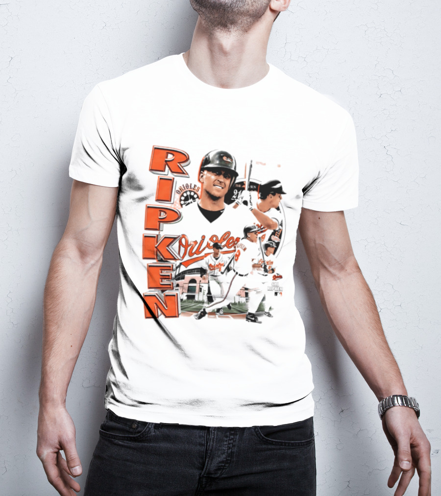 Ripken Baltimore Orioles MLB 2026 Collage Baseball Themed Fan Wear T-Shirt