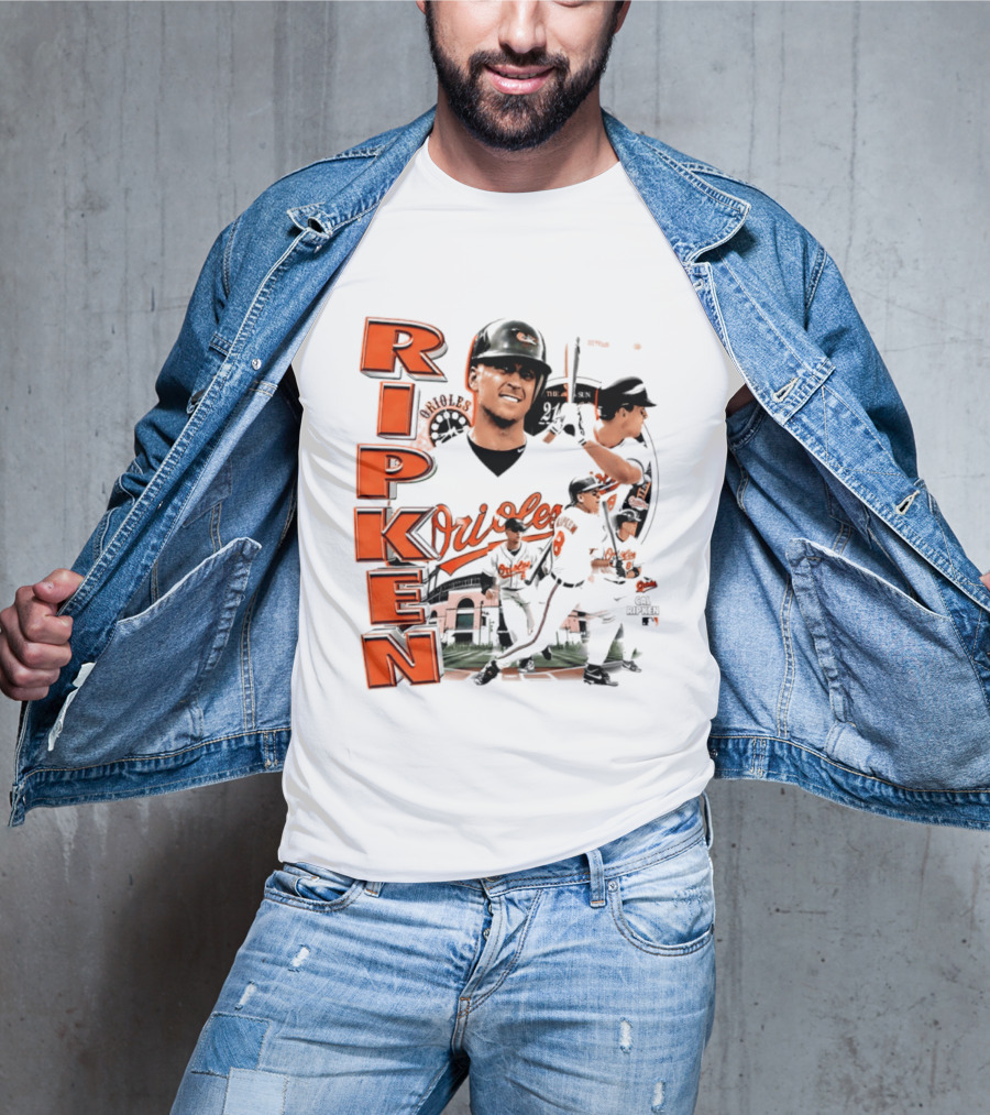 Ripken Baltimore Orioles MLB 2026 Collage Baseball Themed Fan Wear T-Shirt