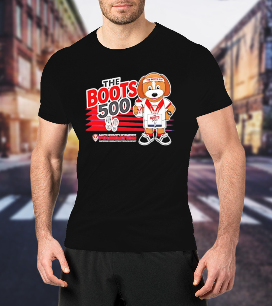 The Boots 500 Saints Community Development Foundation Adventures T-Shirt
