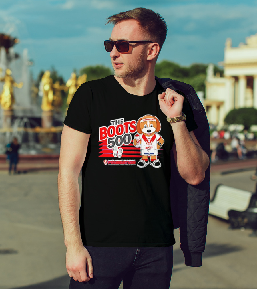 The Boots 500 Saints Community Development Foundation Adventures T-Shirt