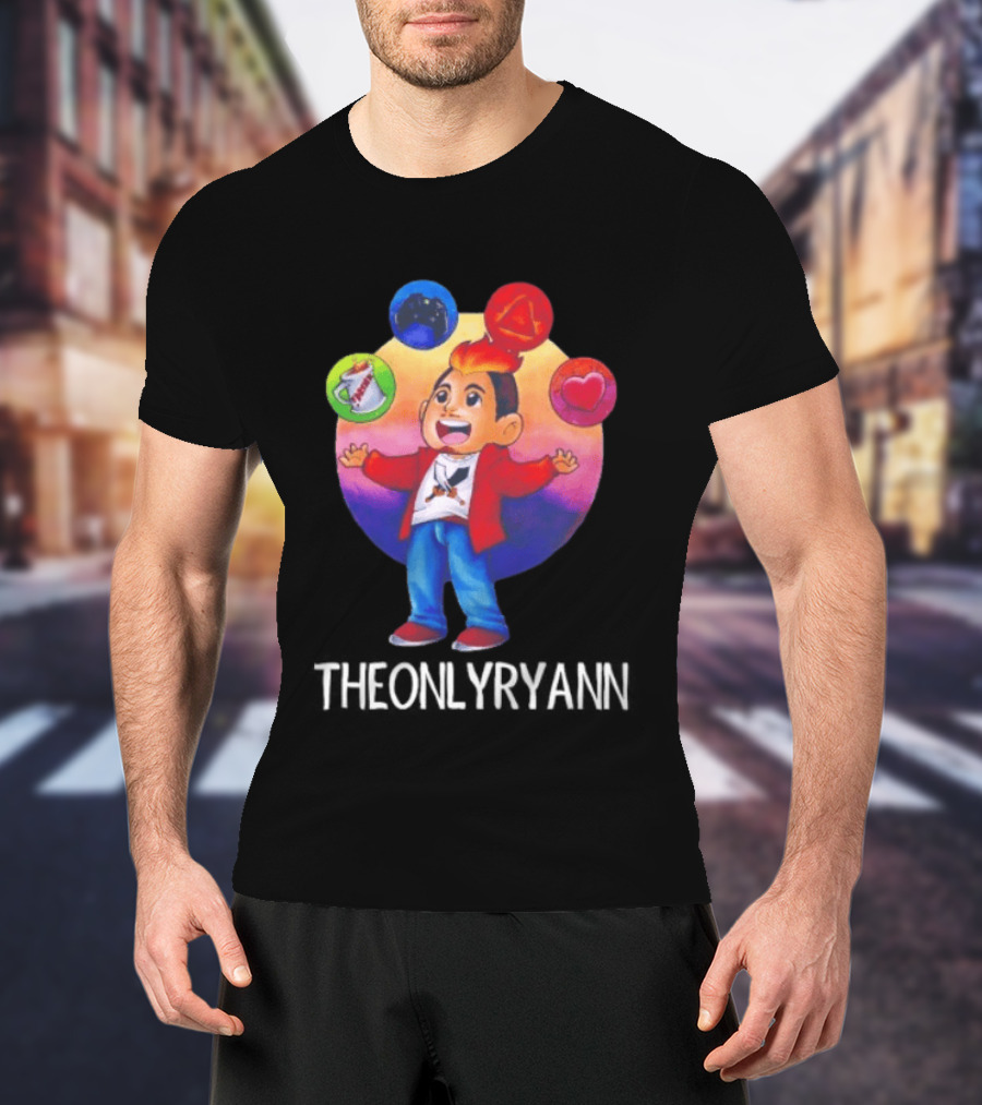 THEONLYRYANN Colorful Iconic YouTuber Gaming T-Shirt
