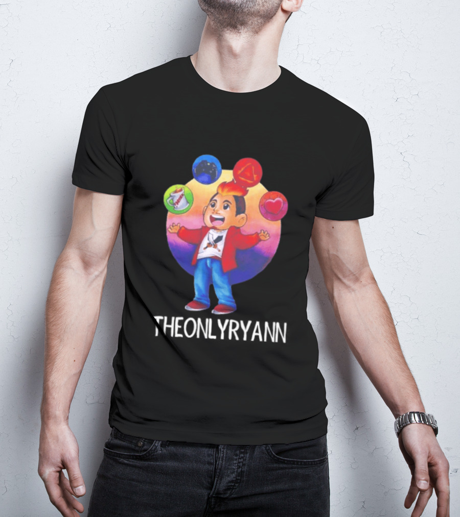 THEONLYRYANN Colorful Iconic YouTuber Gaming T-Shirt