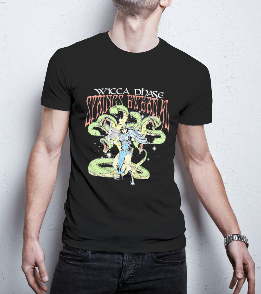 Wicca Phase Springs Eternal Mystic Protector Serpent Warrior T-Shirt