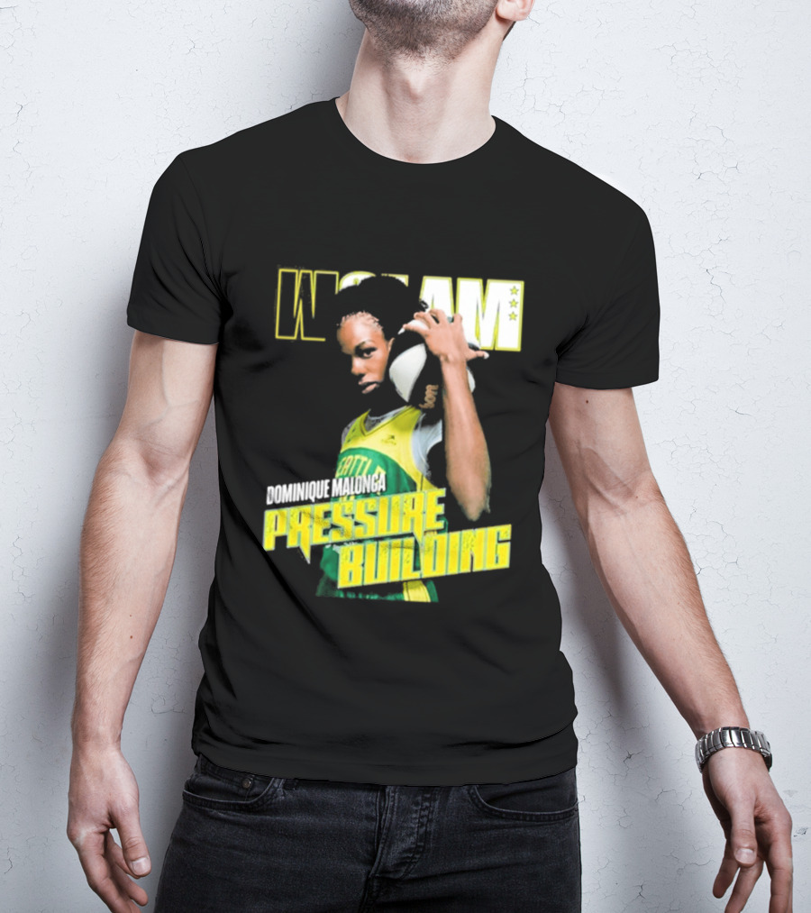 WSLAM Dominique Malonga Pressure Building Seattle Storm T-Shirt