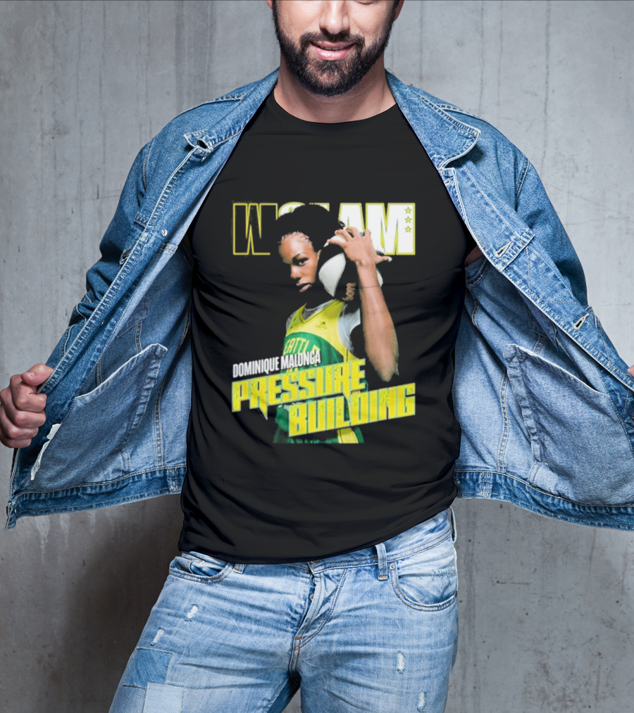 WSLAM Dominique Malonga Pressure Building Seattle Storm T-Shirt