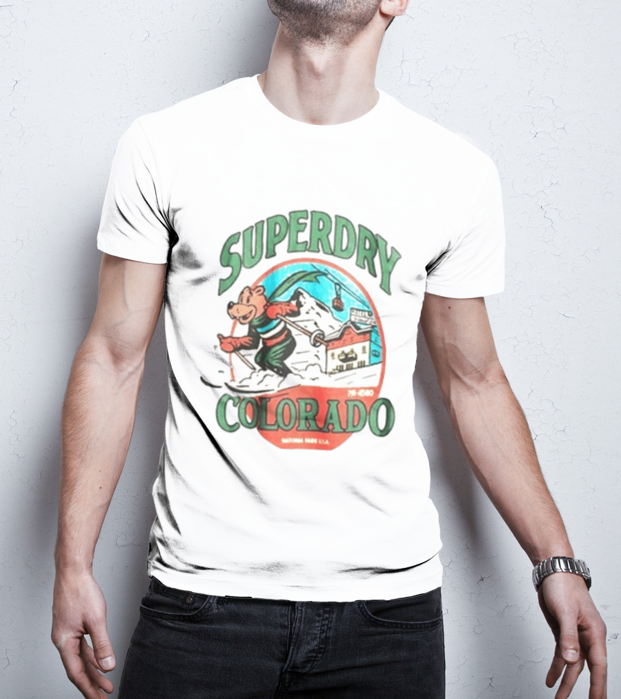 Superdry Colorado Skiing Bear National Park USA T-Shirt