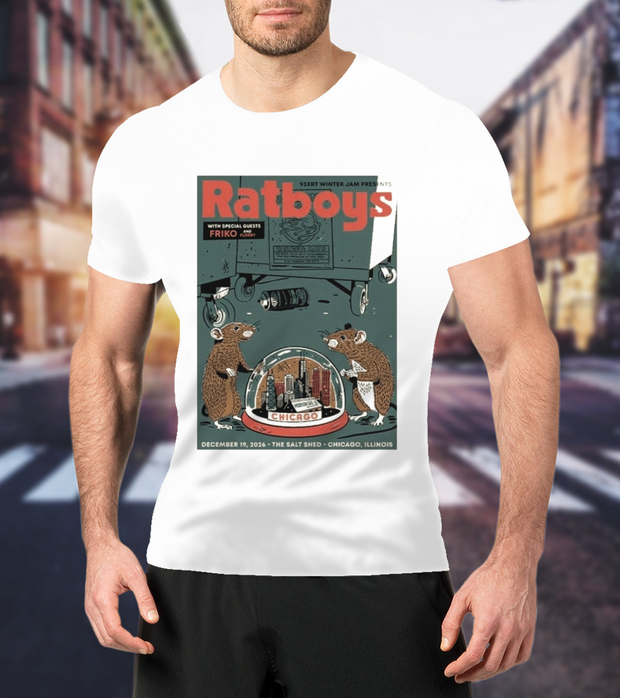 93XRT Winter Jam Ratboys Concert With Friko And Floory At The Salt Shed Chicago December 19 2026 T-Shirt
