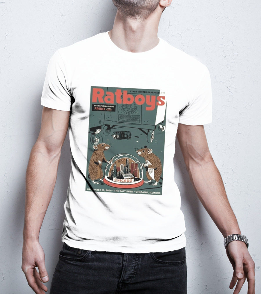 93XRT Winter Jam Ratboys Concert With Friko And Floory At The Salt Shed Chicago December 19 2026 T-Shirt