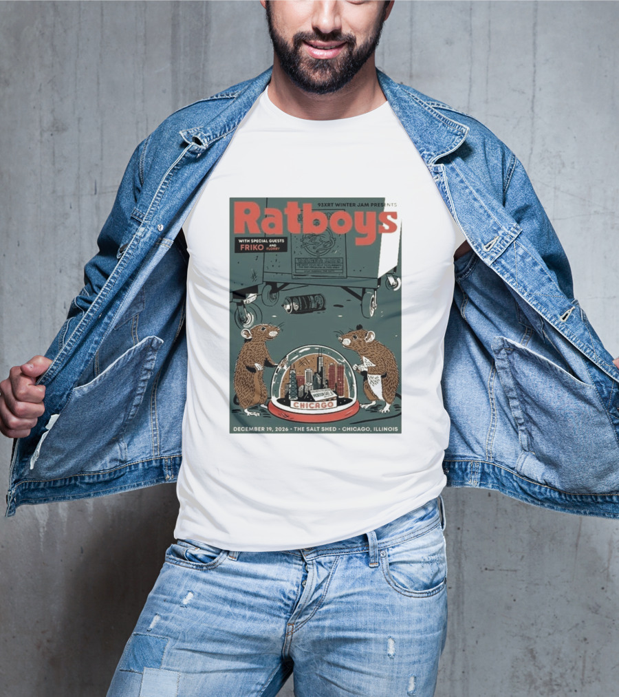 93XRT Winter Jam Ratboys Concert With Friko And Floory At The Salt Shed Chicago December 19 2026 T-Shirt