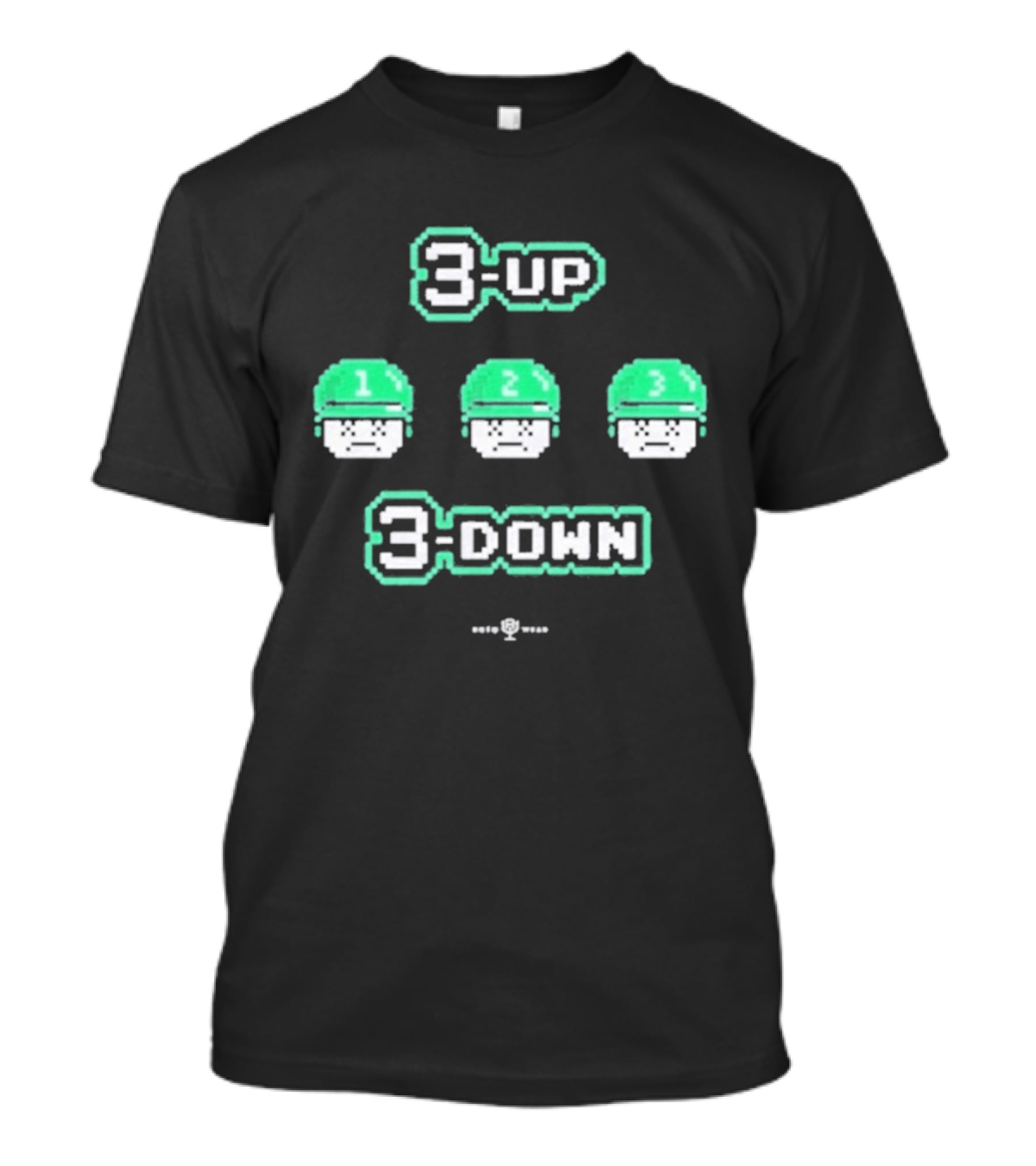 3 Up 3 Down 8 Bit Style Retro Gaming T-Shirt