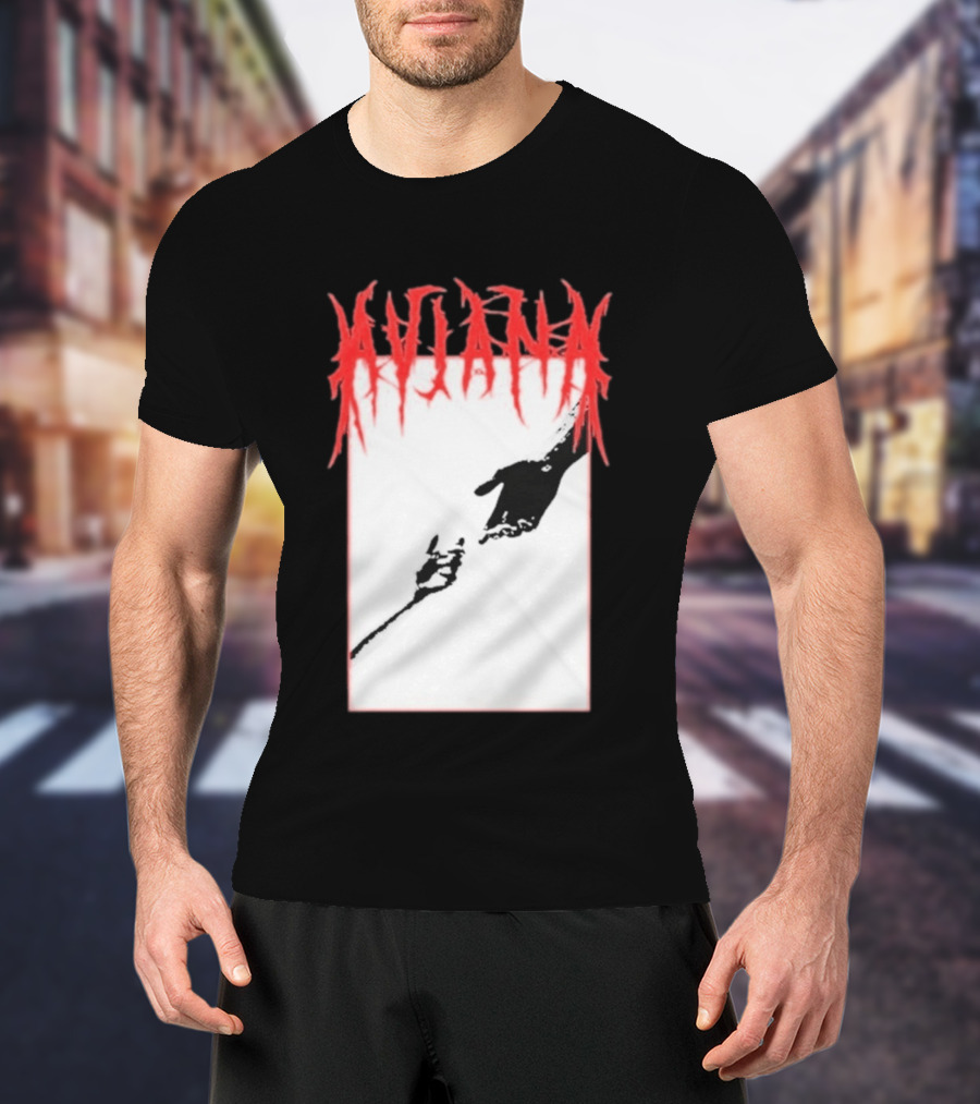 Aviana Death Corporation Hands Graphic Black And Red T-Shirt