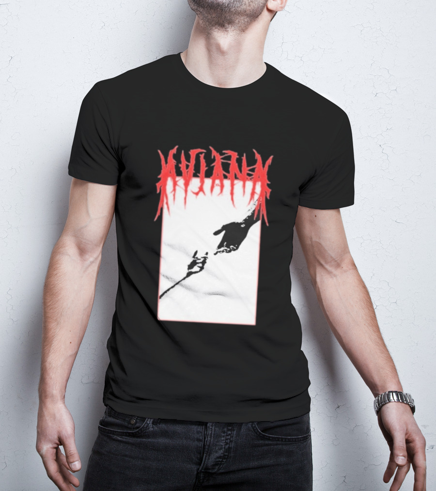 Aviana Death Corporation Hands Graphic Black And Red T-Shirt