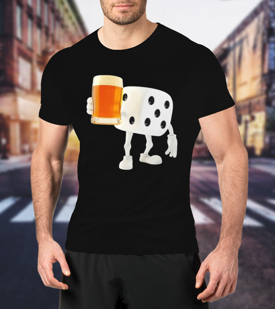 Dice Holding Beer Meme T-Shirt
