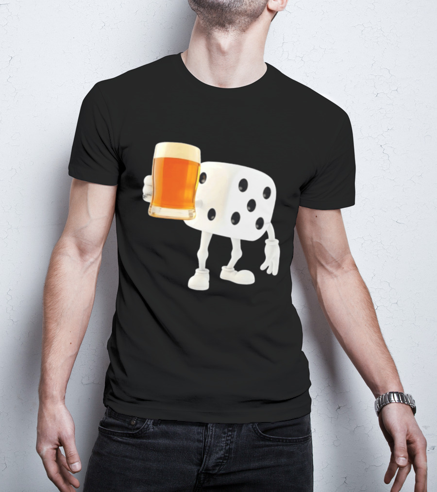 Dice Holding Beer Meme T-Shirt