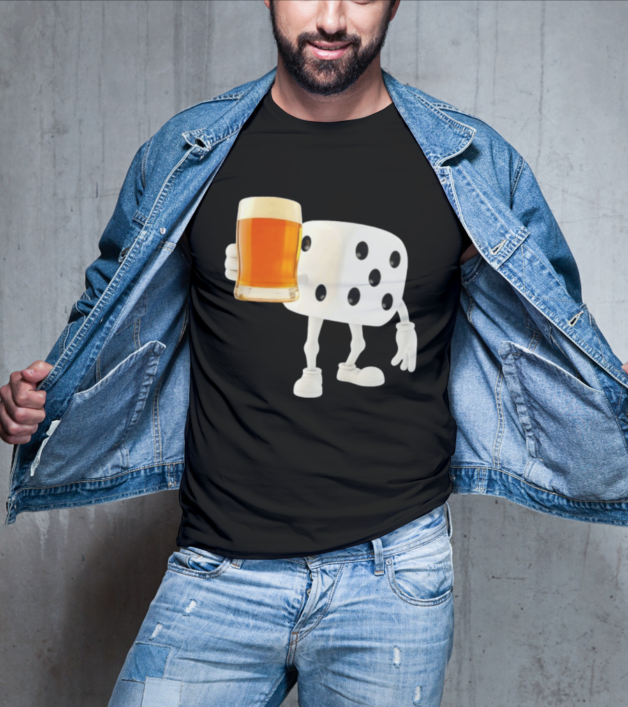 Dice Holding Beer Meme T-Shirt