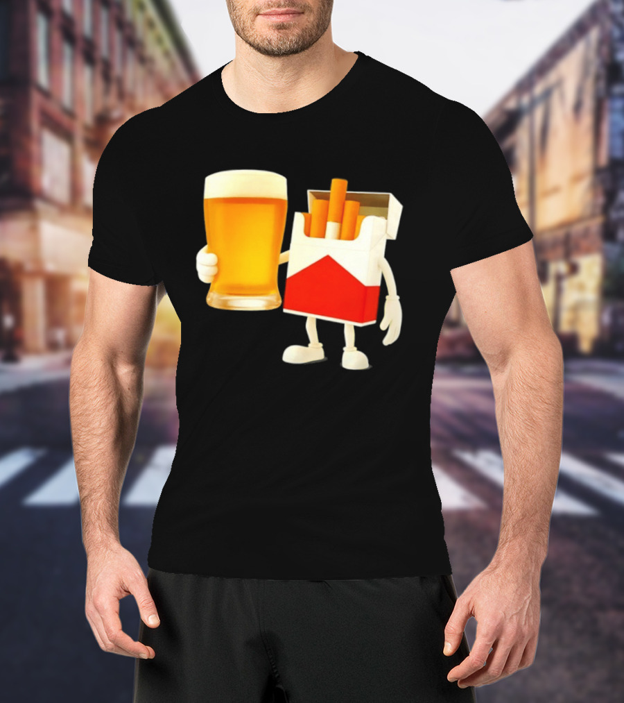 Beer And Marlboro Cigarettes Friendship Meme T-Shirt