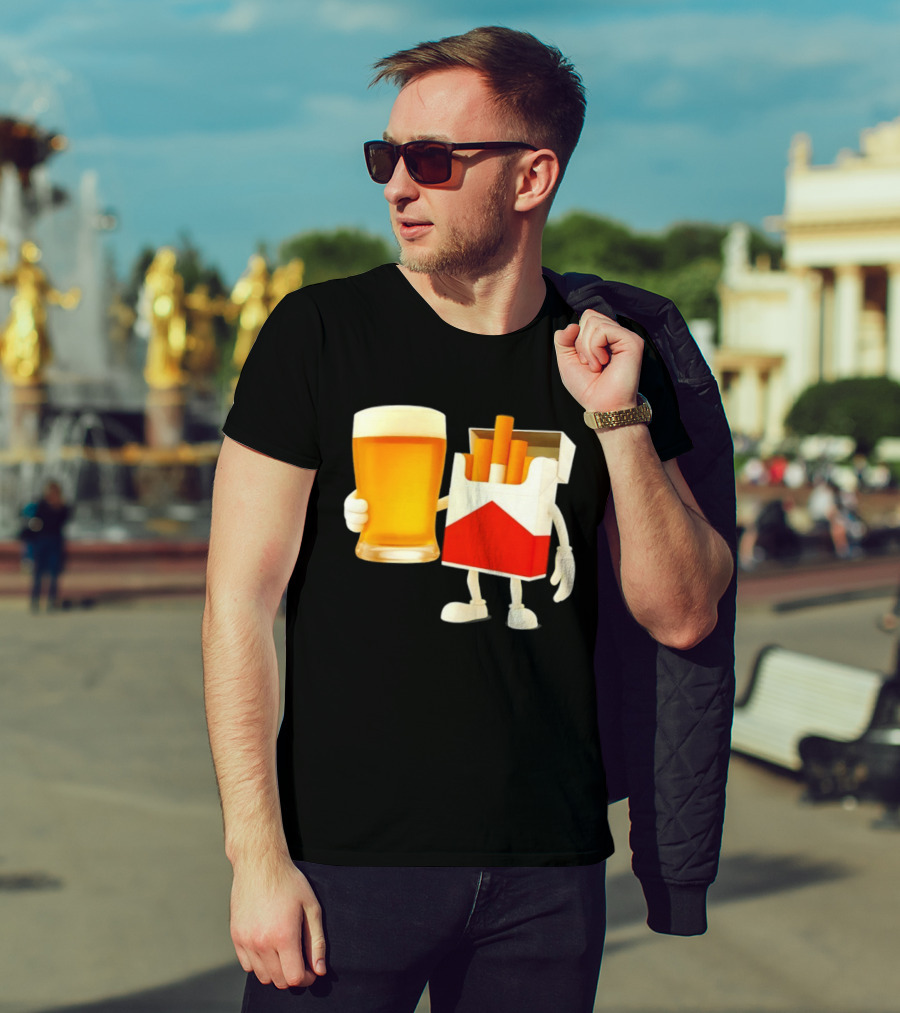 Beer And Marlboro Cigarettes Friendship Meme T-Shirt