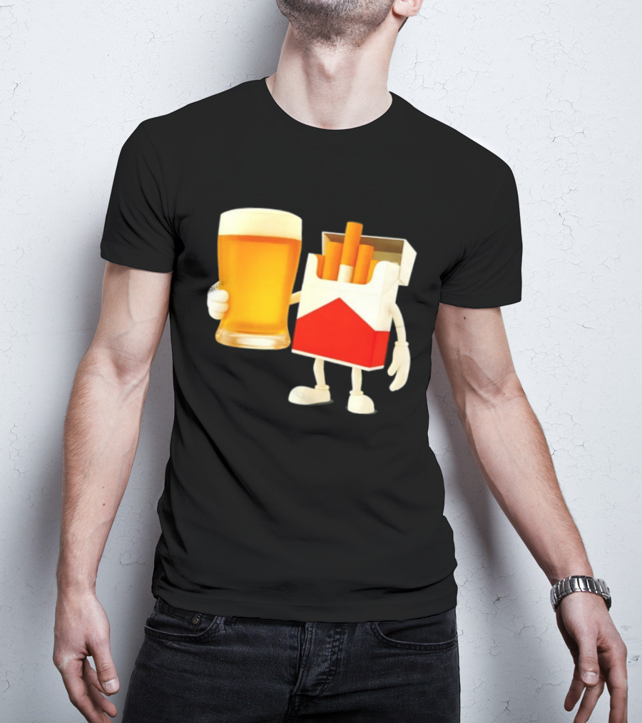 Beer And Marlboro Cigarettes Friendship Meme T-Shirt