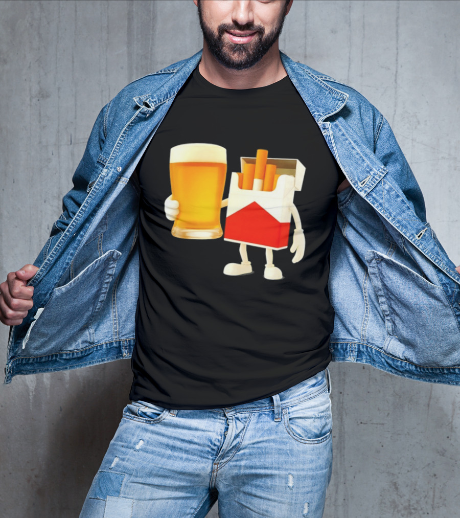 Beer And Marlboro Cigarettes Friendship Meme T-Shirt