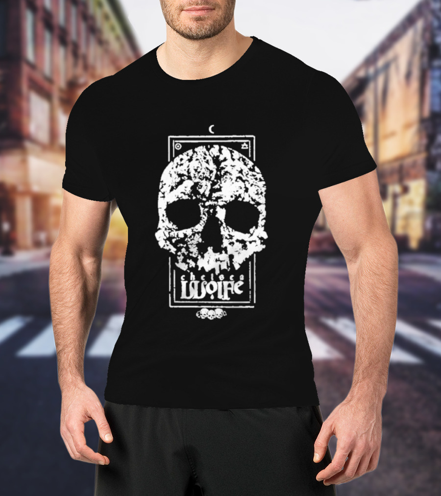 Chelsea Wolfe Skull Moon Phases Skeleton Flower T-Shirt