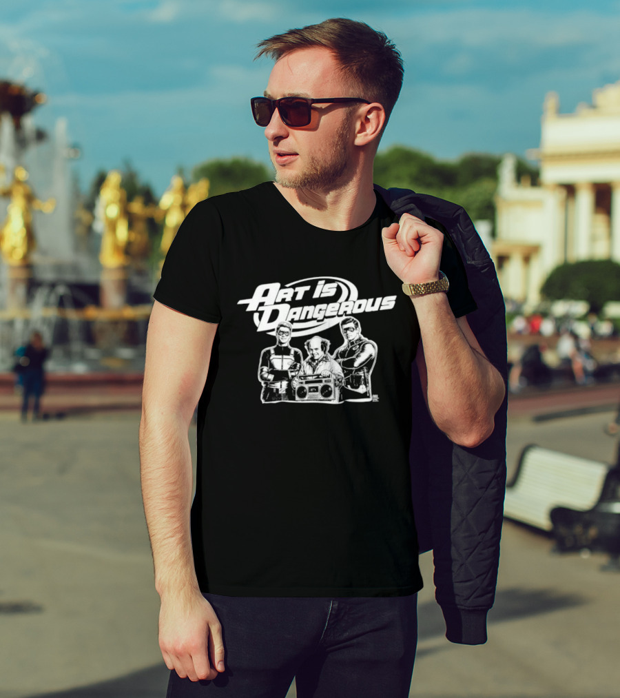 Art Is Dangerous Danny DeVito It's Always Sunny In Philadelphia Cast Boombox T-Shirt