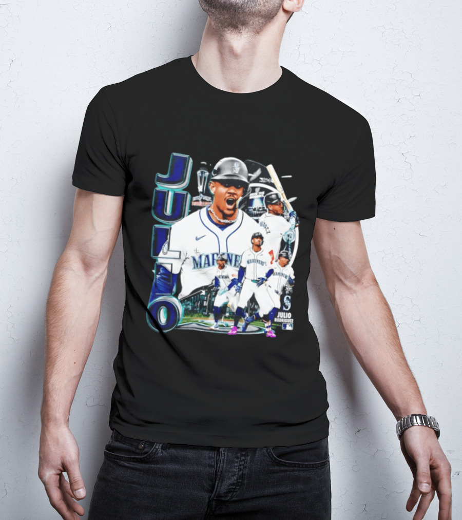 Julio Rodriguez Seattle Mariners MLB 2026 Collage Mariners Baseball Player T-Shirt