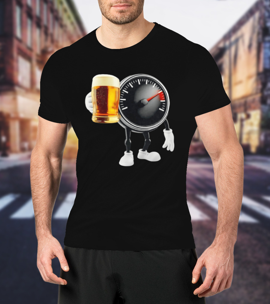 Speedometer Beer Gauge Fun Drinking Meter T-Shirt