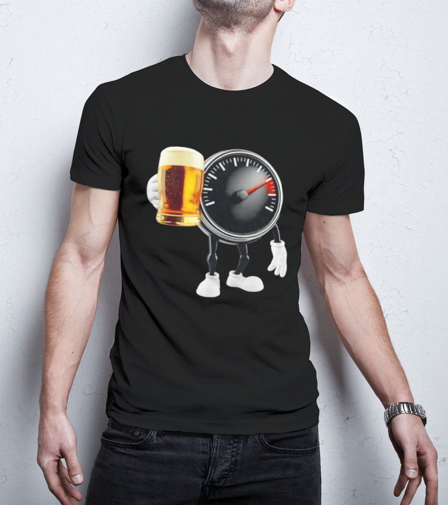 Speedometer Beer Gauge Fun Drinking Meter T-Shirt