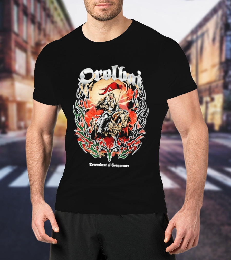 Orolbai Myktybek Descendant Of Conquerors Flame Warrior T-Shirt