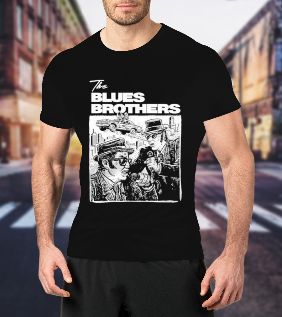 The Blues Brothers John Belushi Dan Aykroyd Classic Movie Scene Iconic Moment T-Shirt